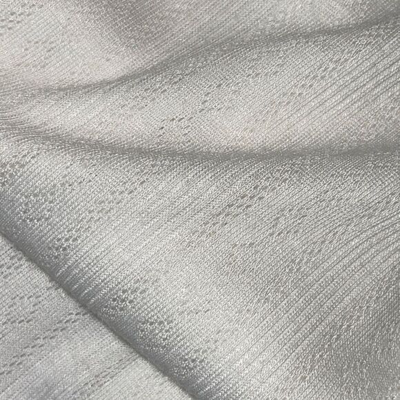 HONEY & T Women's Knit Dress Puffy Sleeves Woven Cotton Off White Size Large NWT - Picture 5 of 8